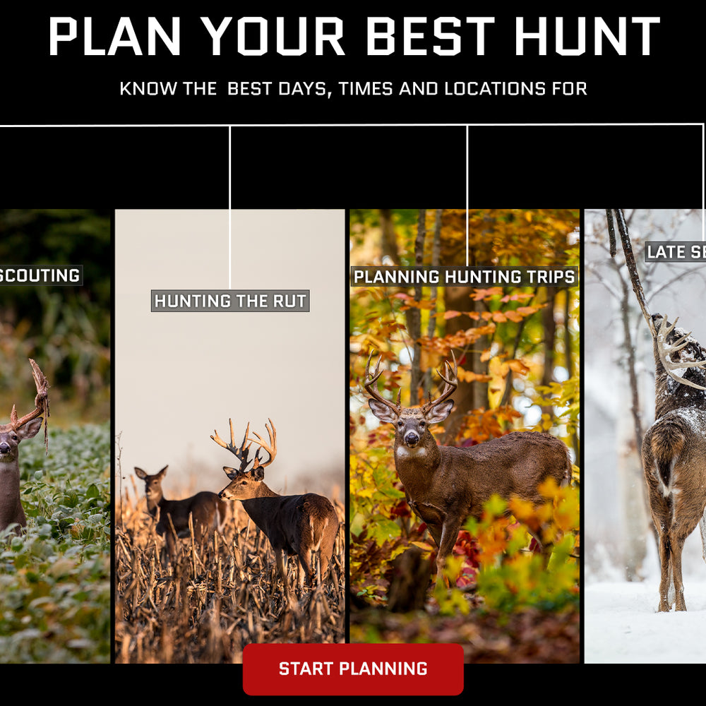The moon is the only factor you can plan for months in advanced. The Deer Hunter's MoonGuide has 20 years of proven success. Join the growing number of hunters who have harvested the biggest buck of their lives on the "Red Moon" using the MoonGuide.