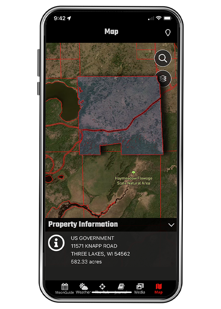 Landowner Data Nationwide database of landowner information. View property lines, mark treestands, measure food plots and more on any of our base maps. View owner details; names, address, & acreage.