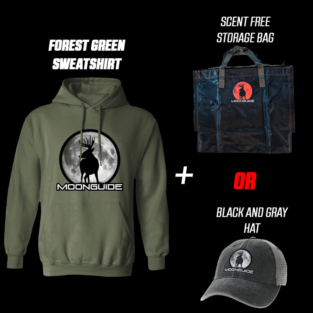 New Forest Green Sweatshirt Bundle with Storage Bag or Hat!