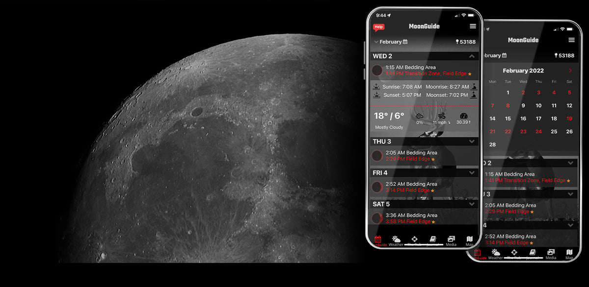 Deer Hunters' Moon Guide 1 Hunting App with GPS Maps & Moon Data